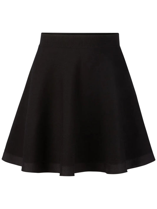 Flared Plated Mini Skirt