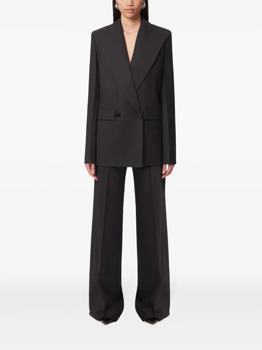 Wide-Leg Wool Trousers