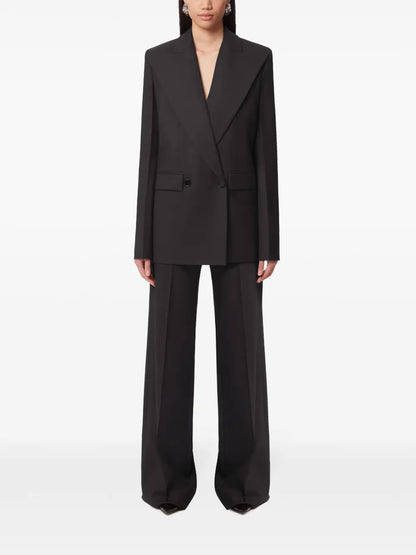 Wide-Leg Wool Trousers