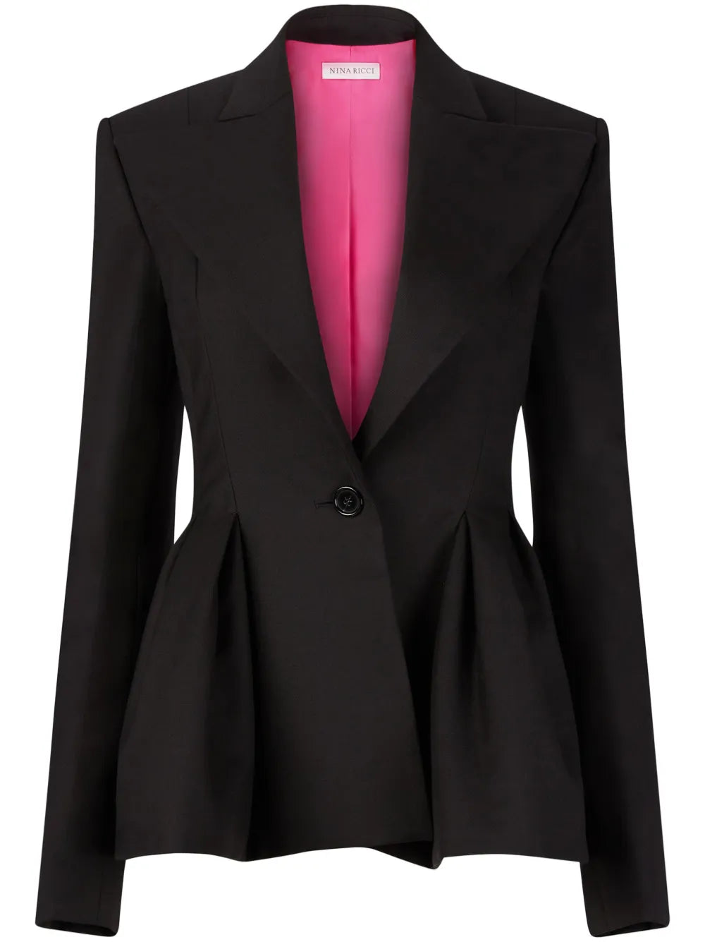 Peplum Hem Wool Blazer