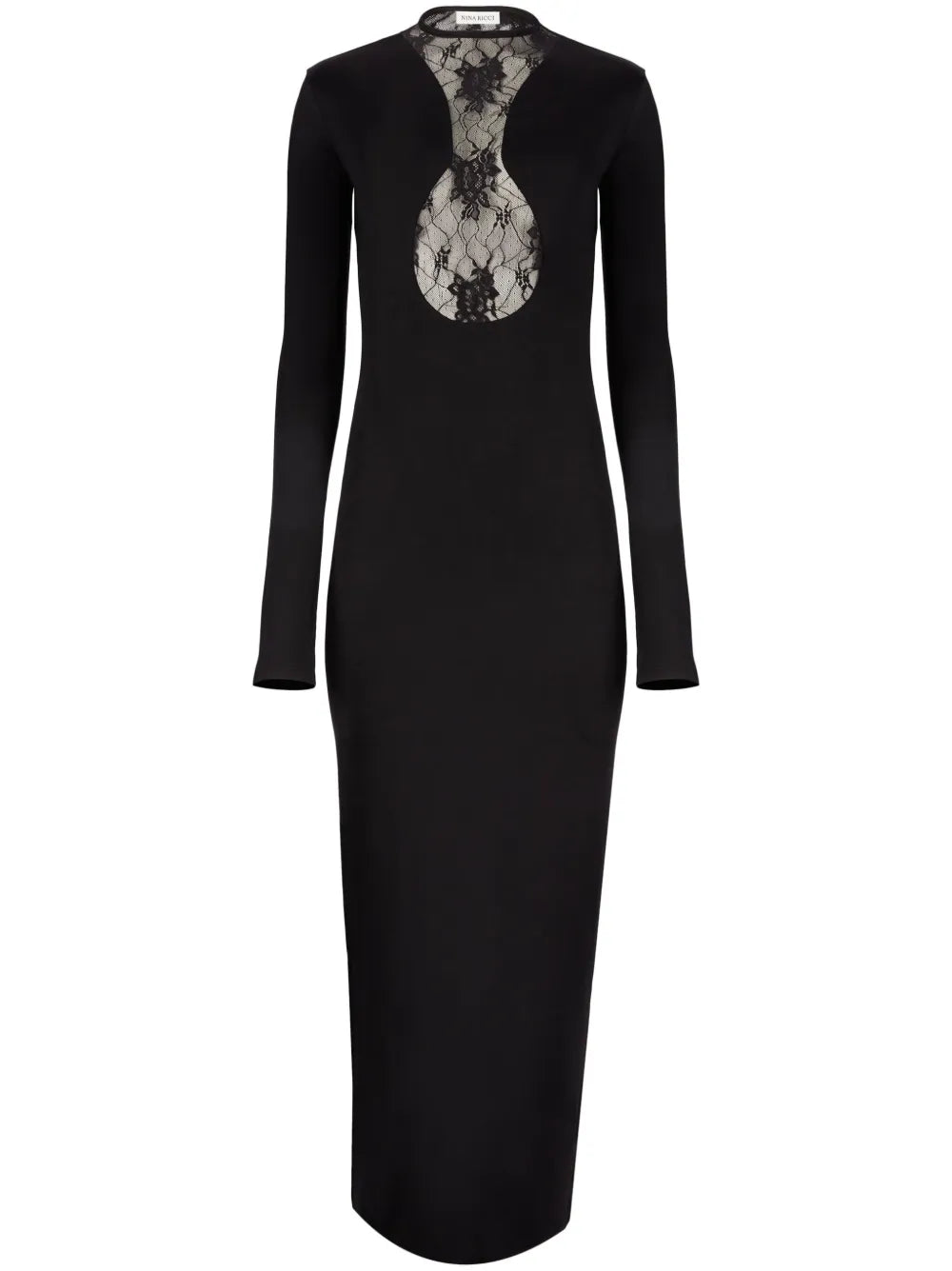 Lace-Panelling Maxi Dress