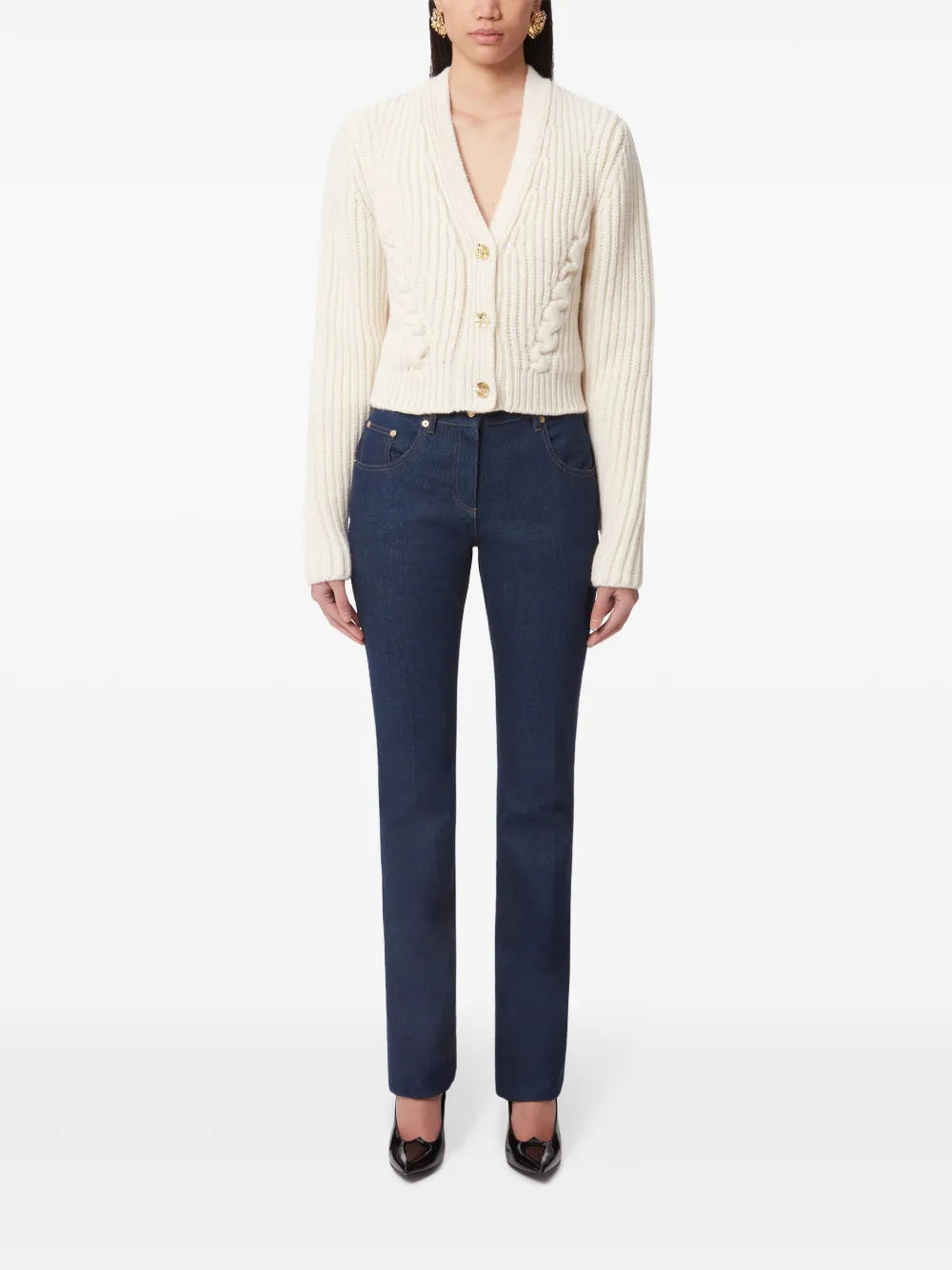 V-Neck Knit Cardigan