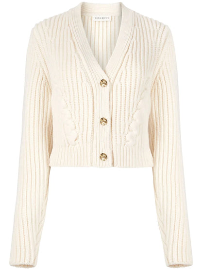 V-Neck Knit Cardigan
