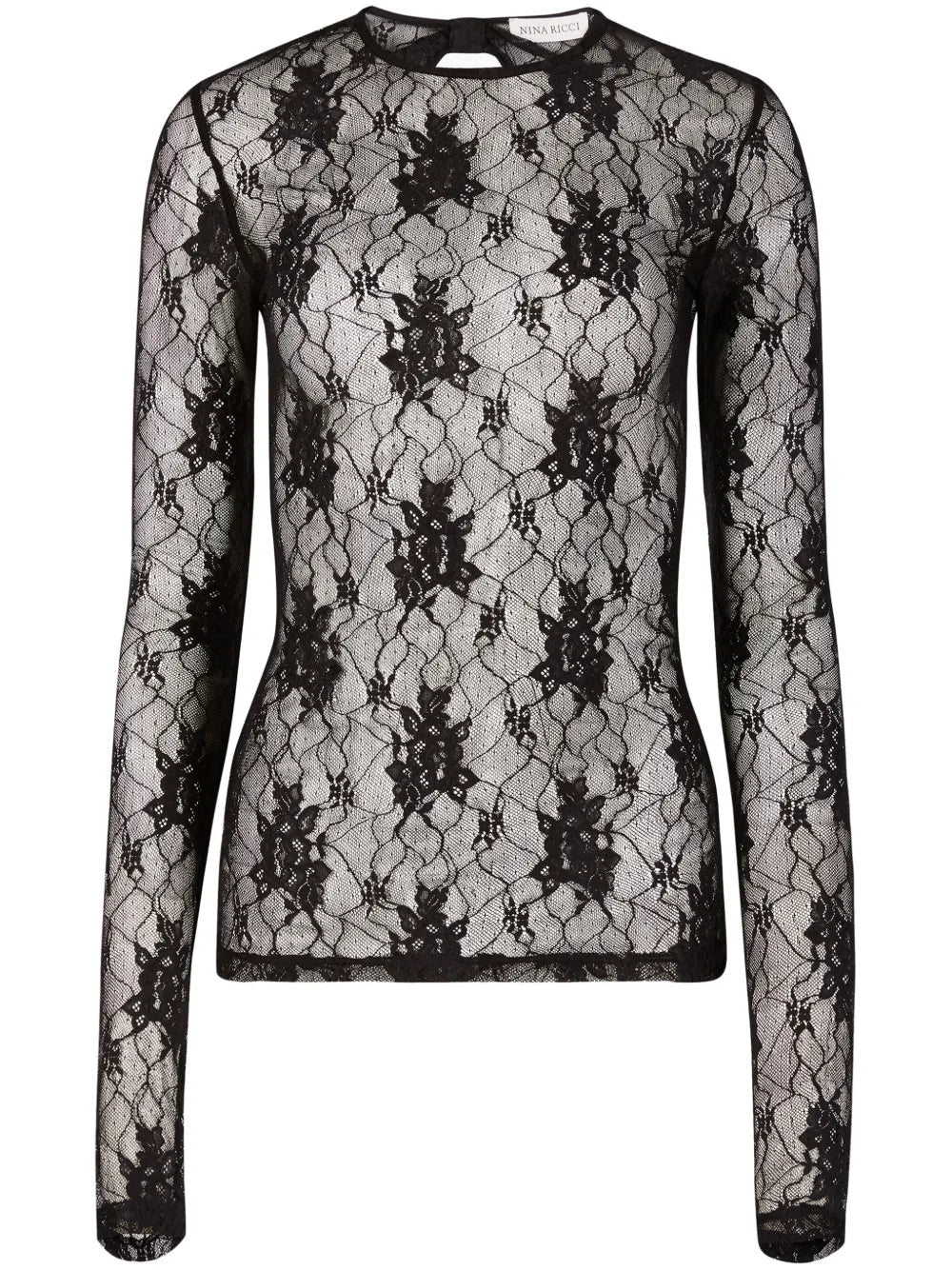 Floral-Lace Open-Back Top