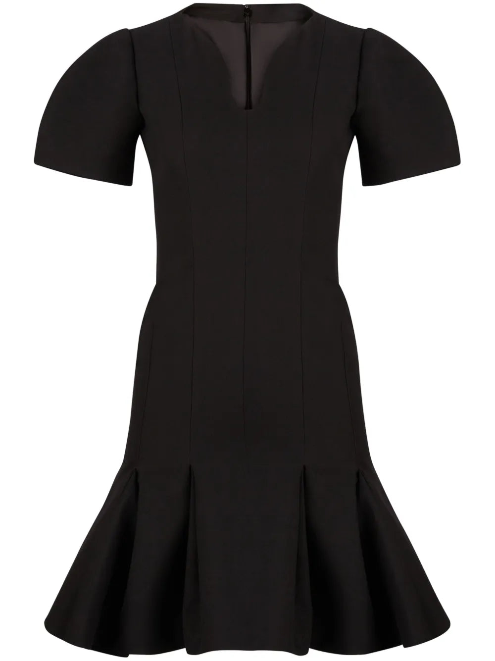 Peplum-Hem Wool Dress