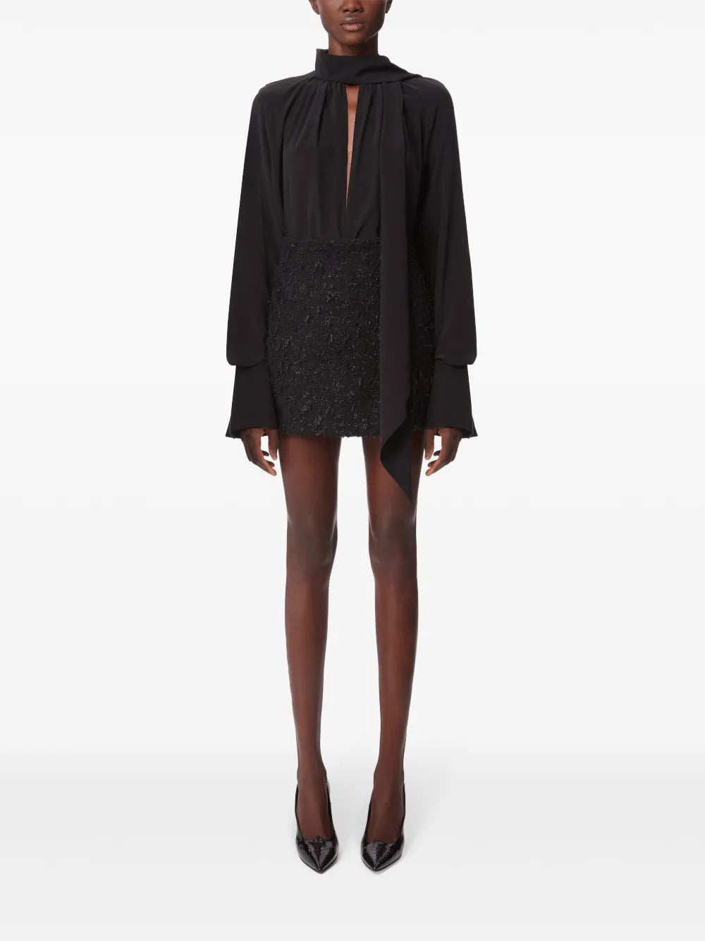 Frayed Tweed Mini Skirt