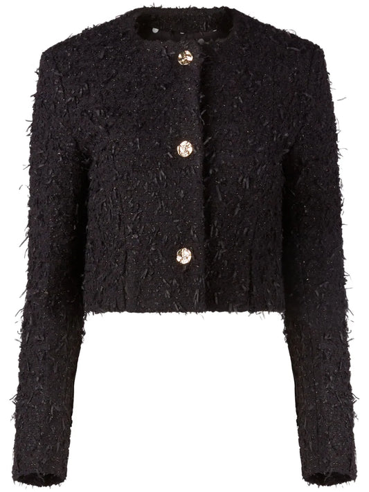 Frayed Tweed Crop Jacket