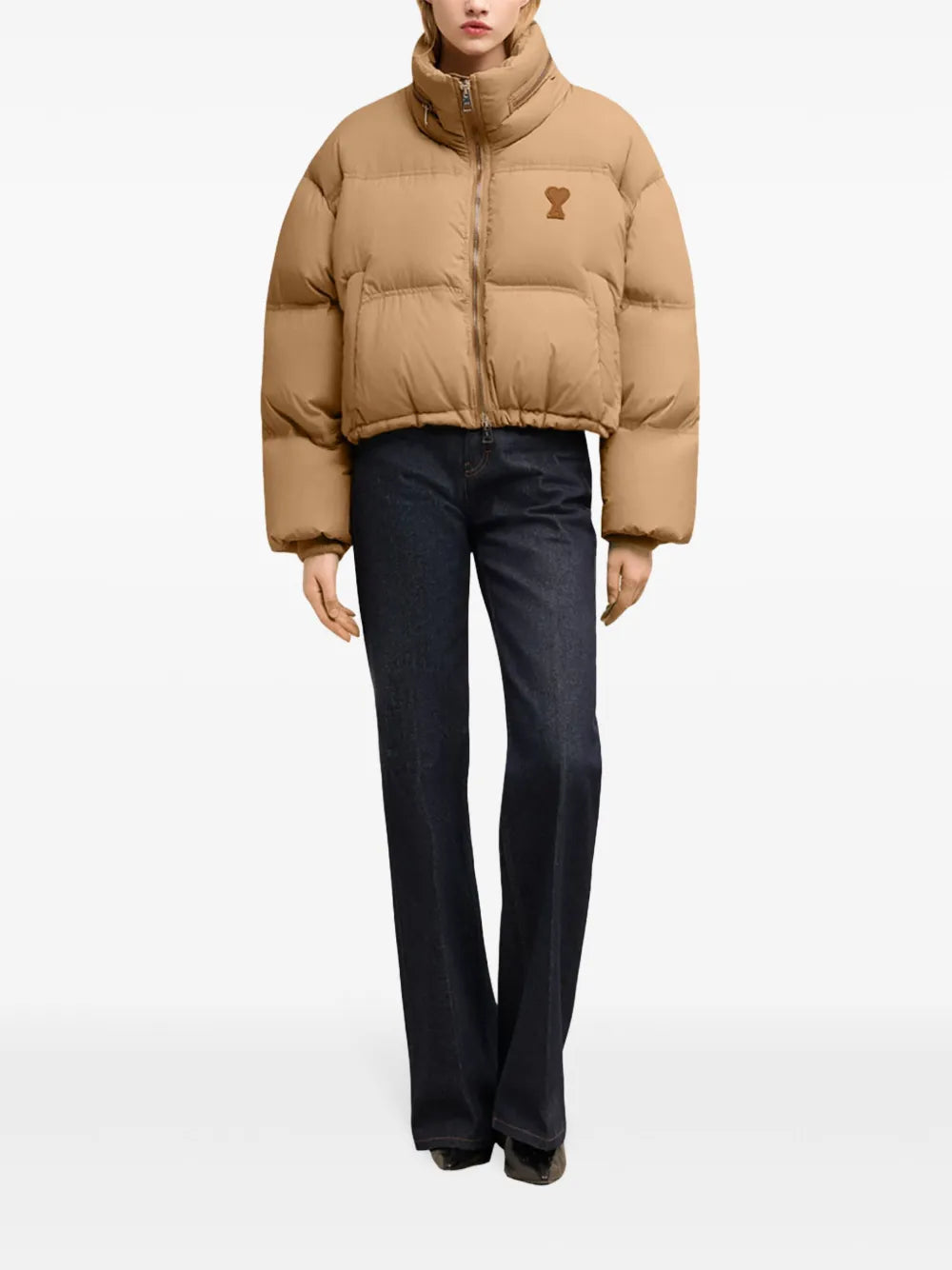 Logo-Print Puffed Jacket