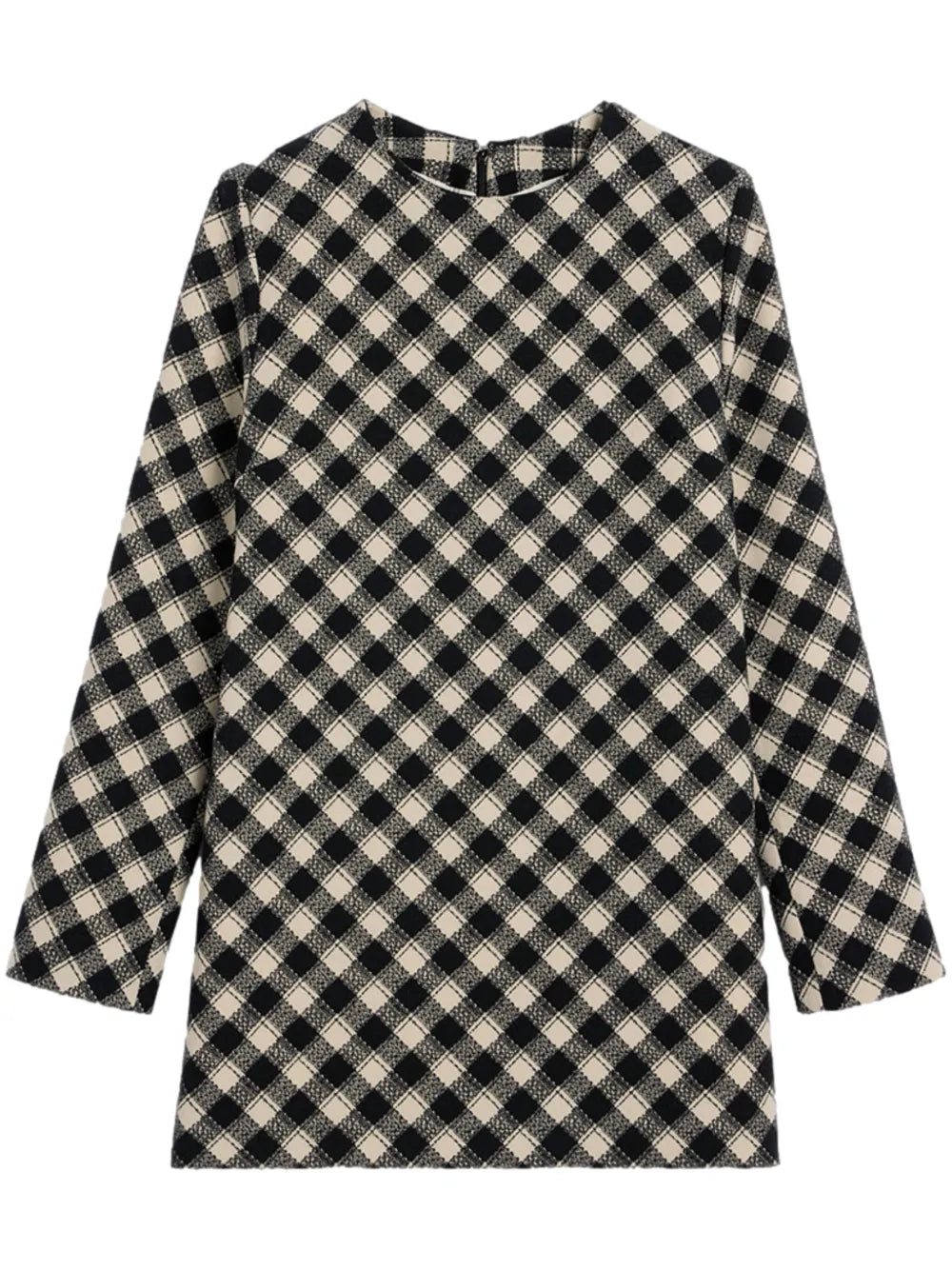 Check-Pattern Mini-Dress
