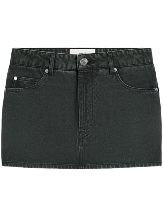 Logo-Patch Cotton Skirt