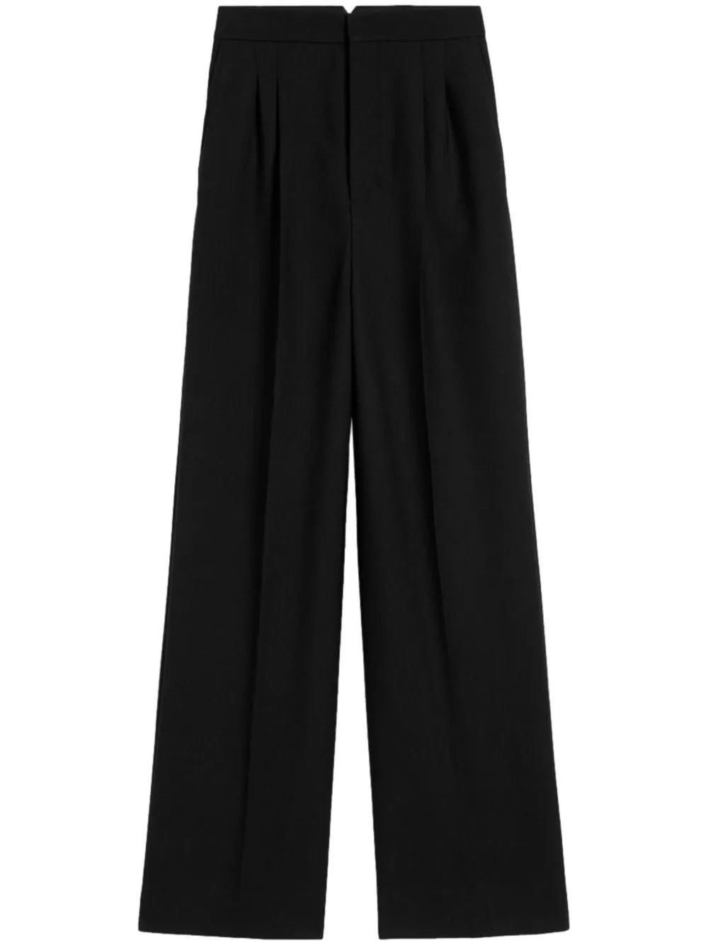 Wide-Leg Wool Trousers