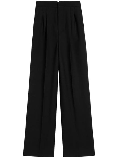 Wide-Leg Wool Trousers