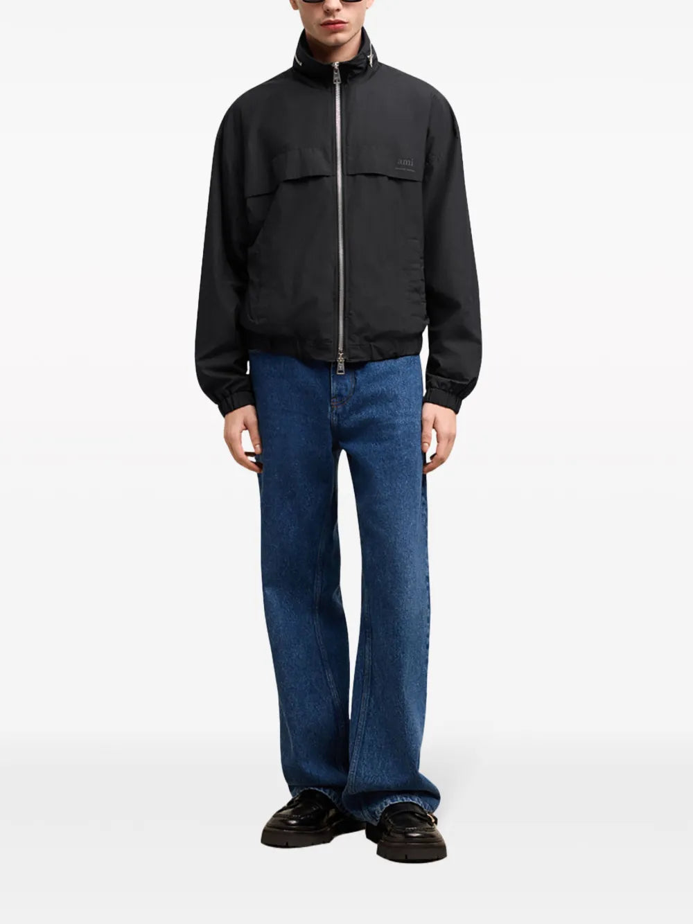 Logo-Print Zip-Up Windbreaker