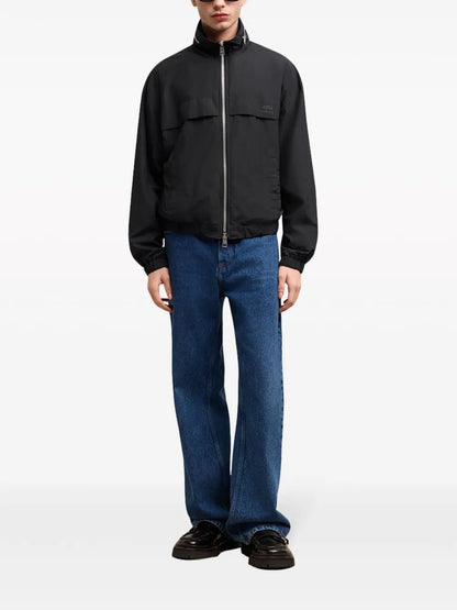 Logo-Print Zip-Up Windbreaker