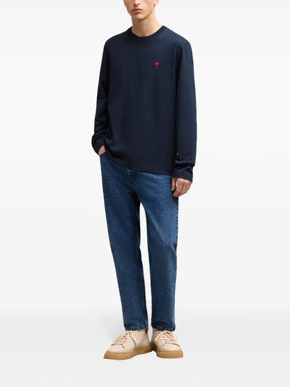 Embroidered Logo Organic Cotton Longsleeved Shirt