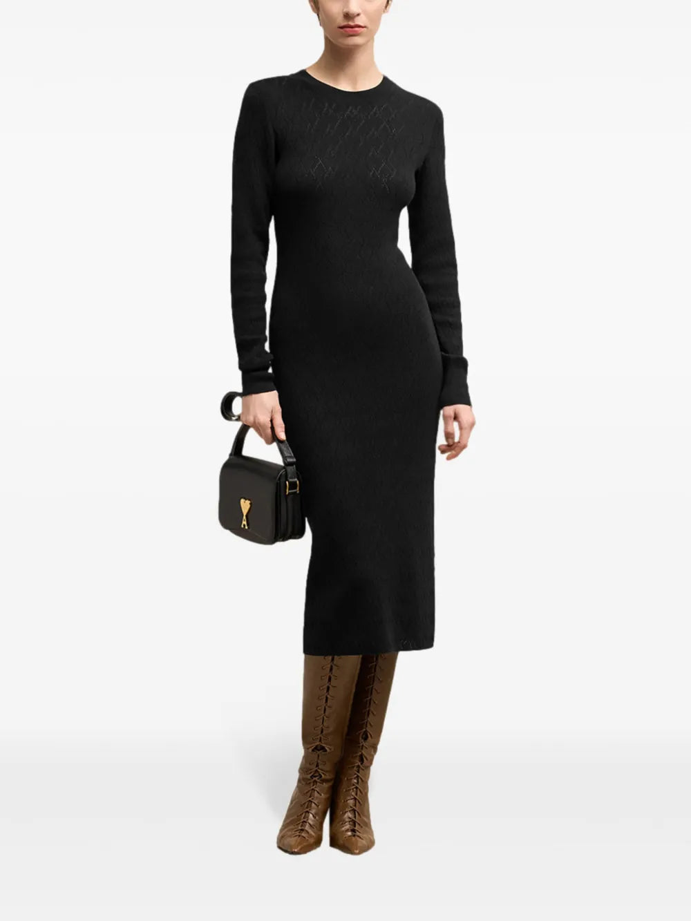Pointelle Midi-Dress