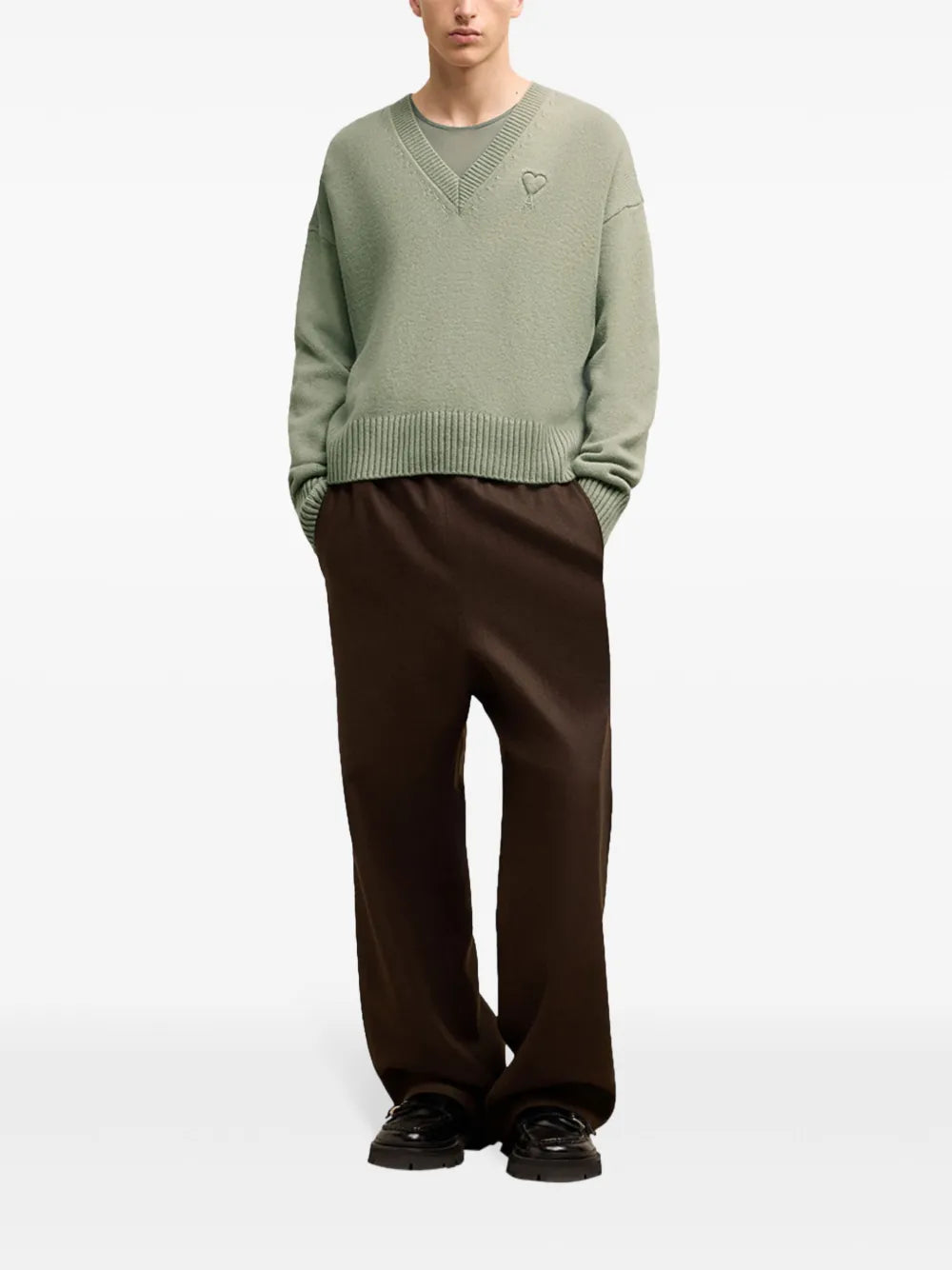 Ami De Coeur Wool-Cashmere Blend Sweater