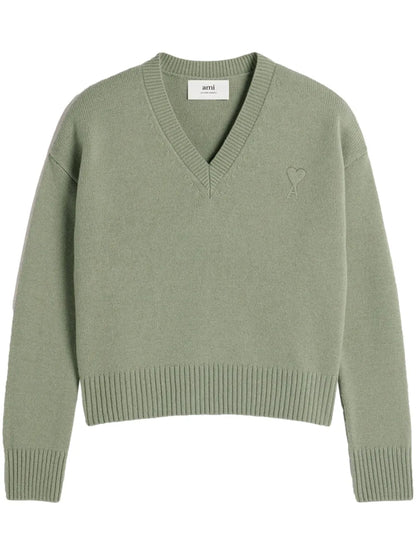 Ami De Coeur Wool-Cashmere Blend Sweater
