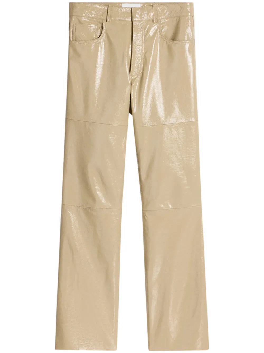 Straight-Leg Leather Trousers