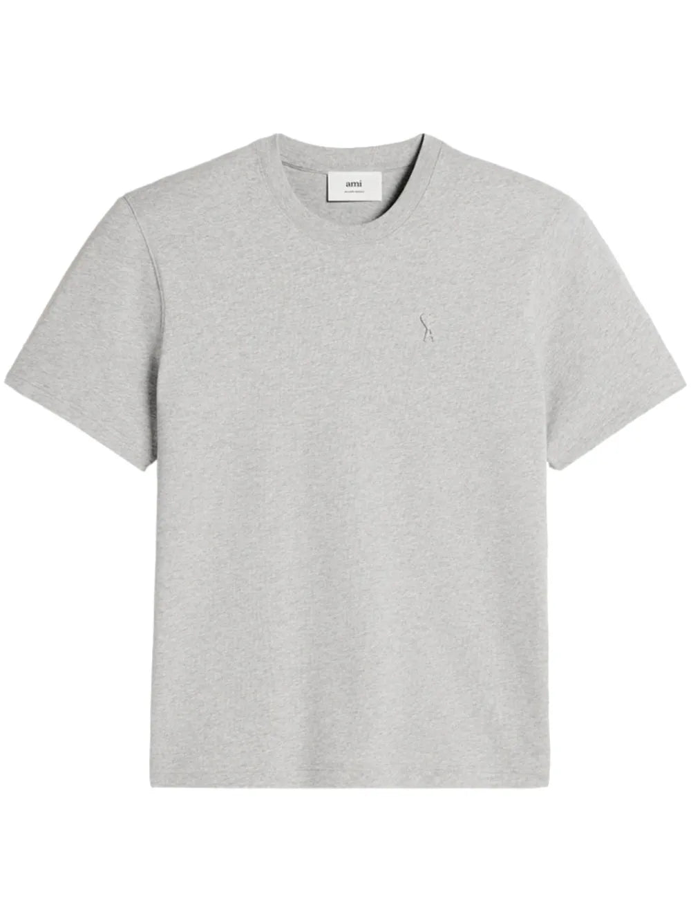 Embroidered Logo Ribbed Neck T-Shirt