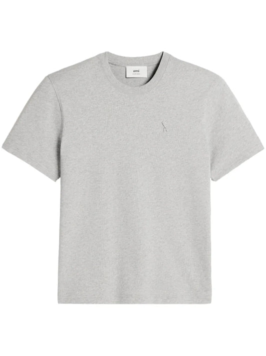 Embroidered Logo Ribbed Neck T-Shirt