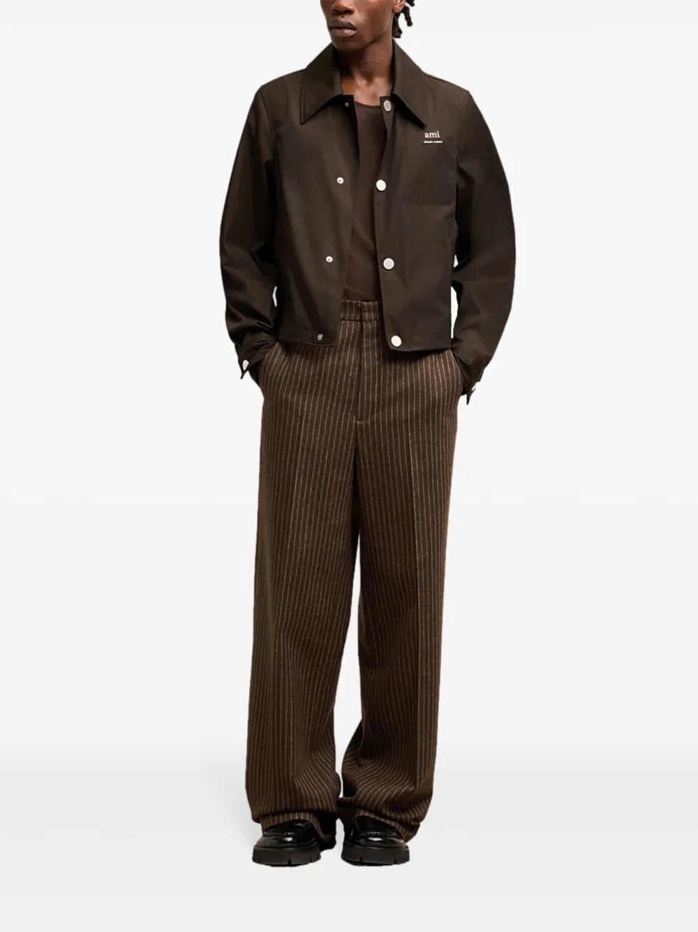 Logo-Appliqué Shirt Jacket