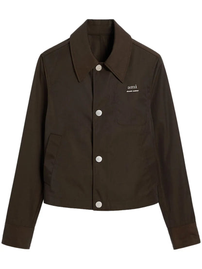 Logo-Appliqué Shirt Jacket