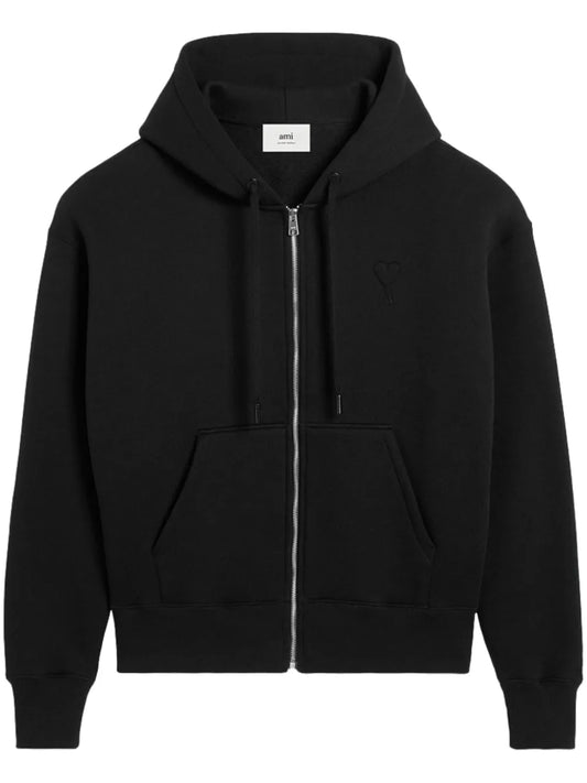 Ami De Coeur Zipped Cotton Hoodie