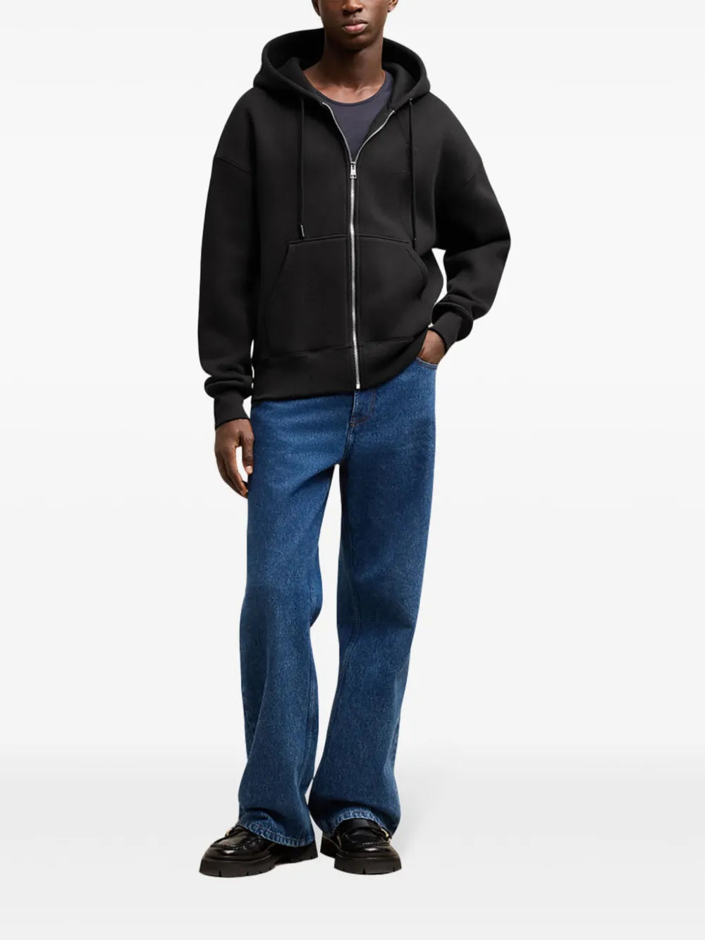 Ami De Coeur Zipped Cotton Hoodie
