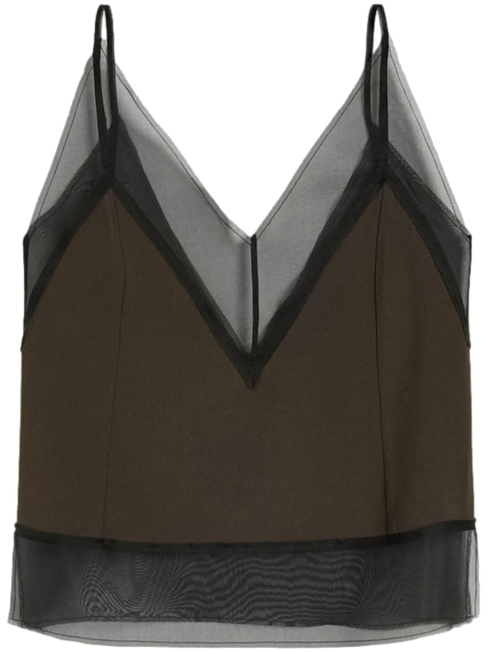 V-Neck Semi-Sheer Top