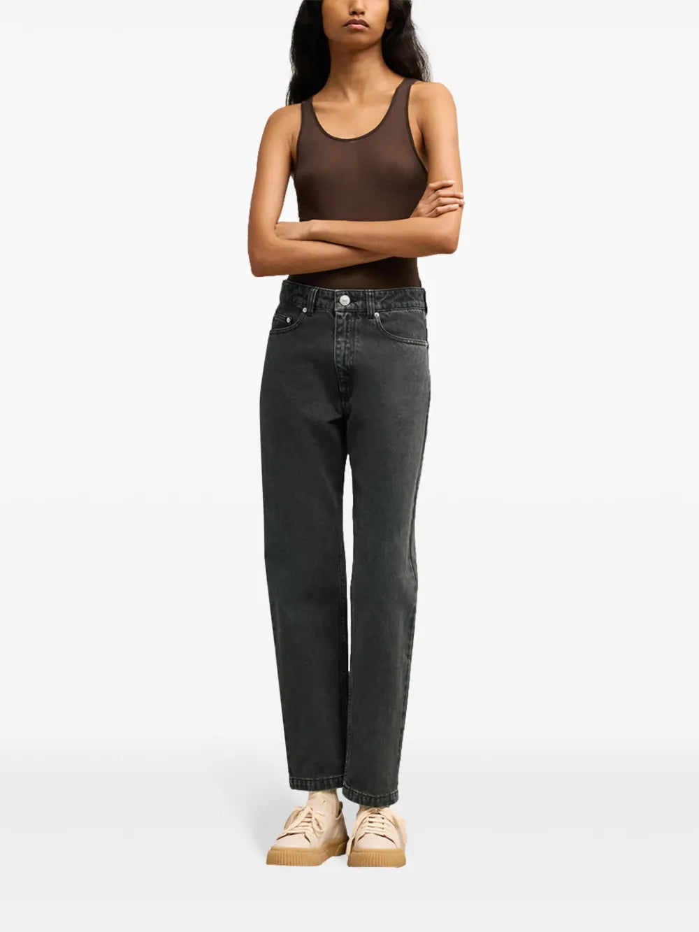 High-Rise Straight-Leg Jeans