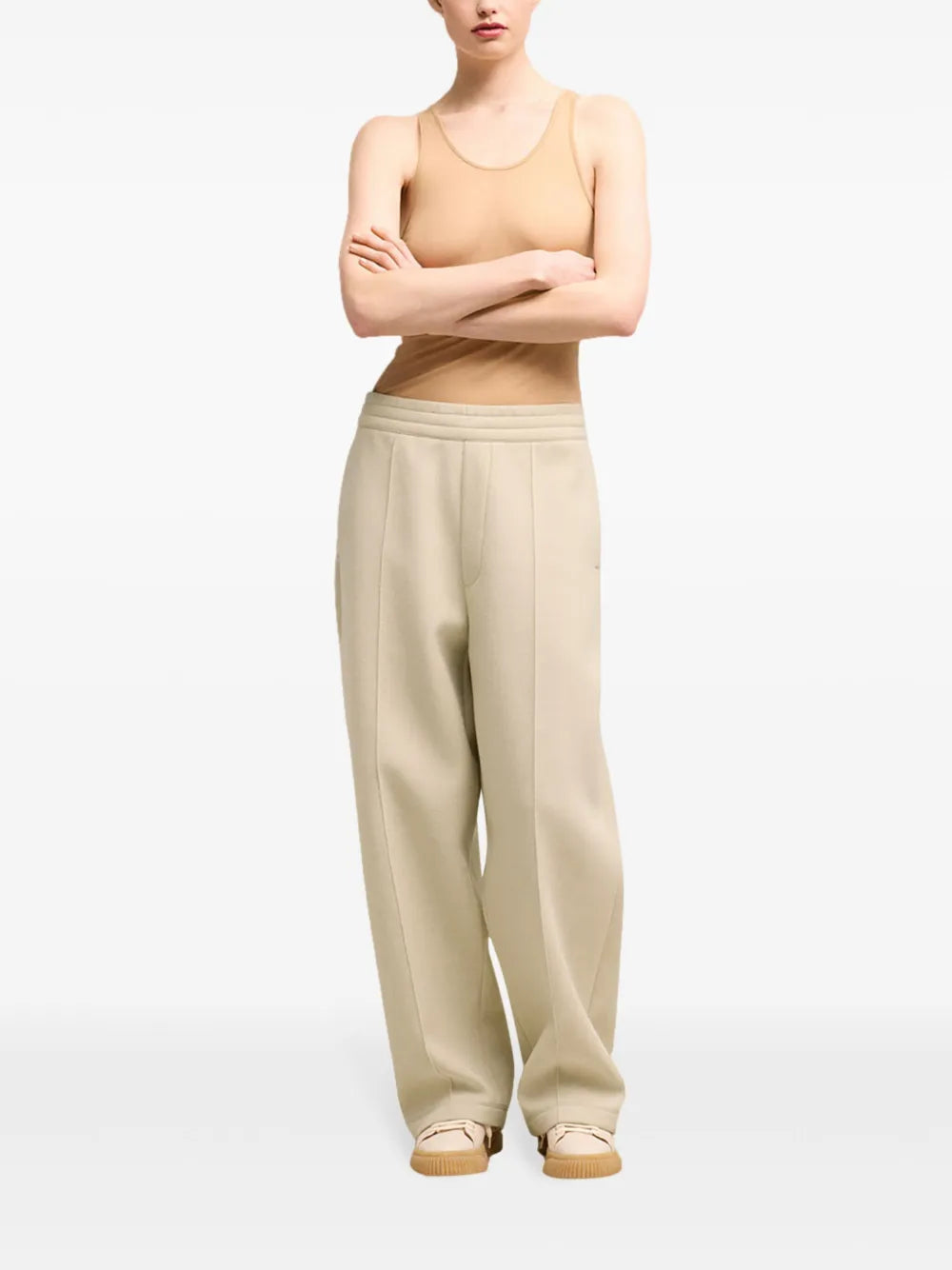 High-Waisted Pleated Trousers