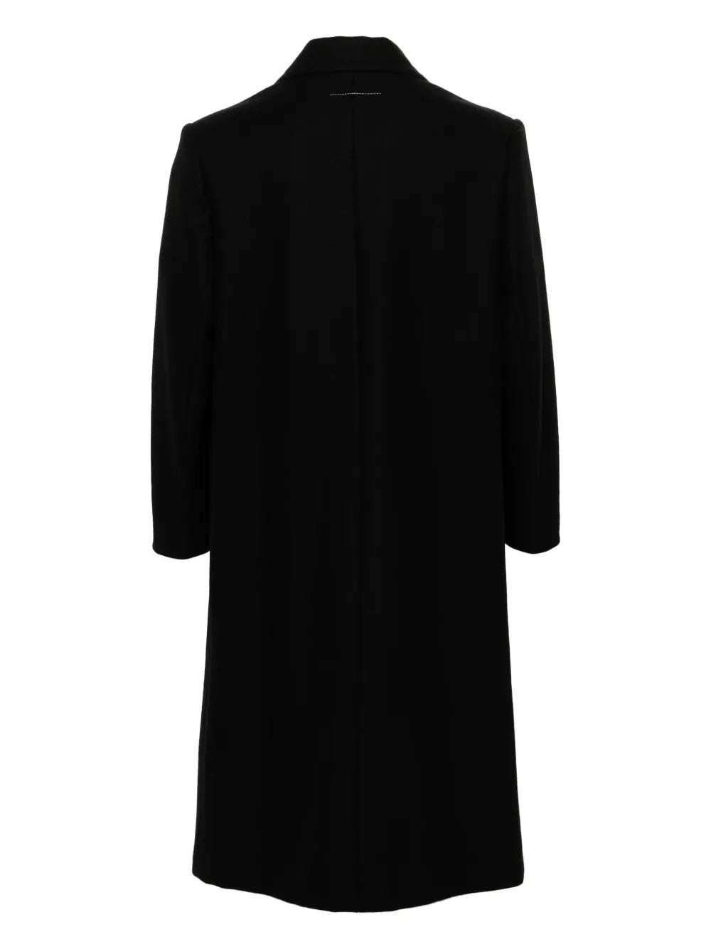 Contrasting Lapels Double-Breasted Coat