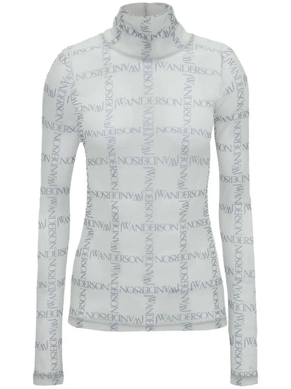 Sheer Turtleneck Top