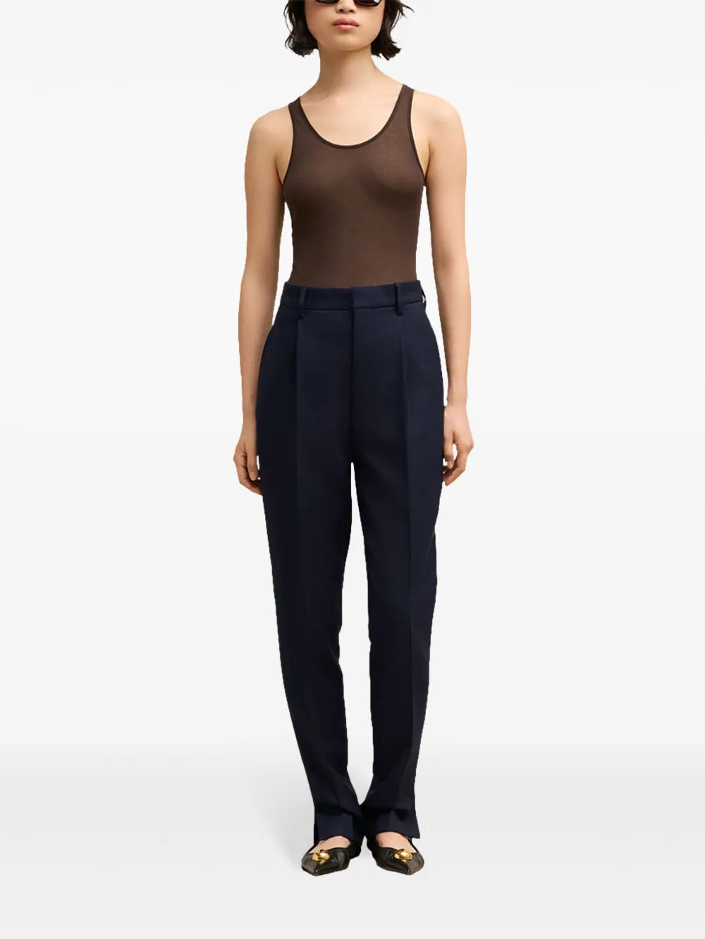 High-Waisted Tailored Trousers
