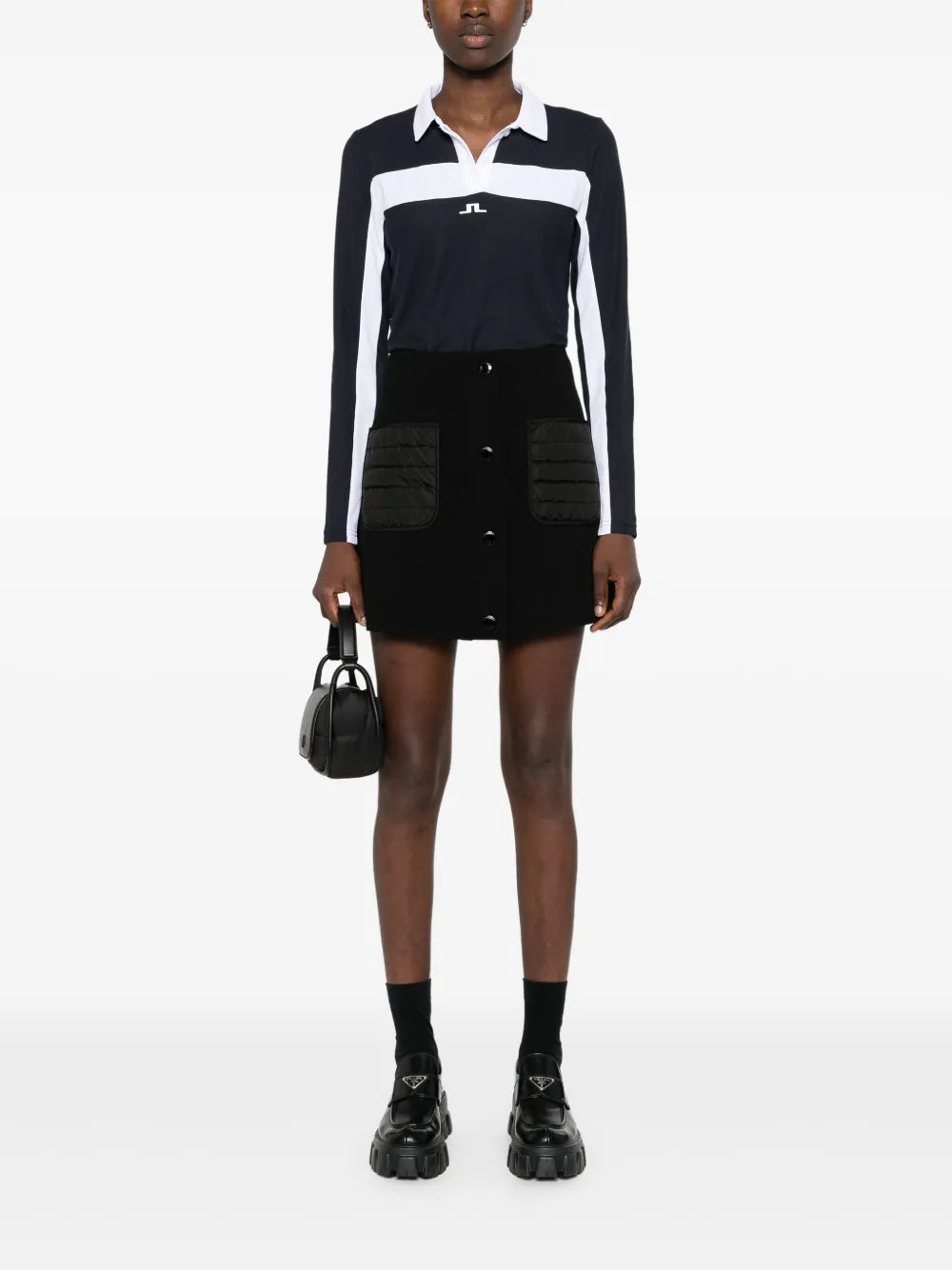 Press-Stud Mini Skirt