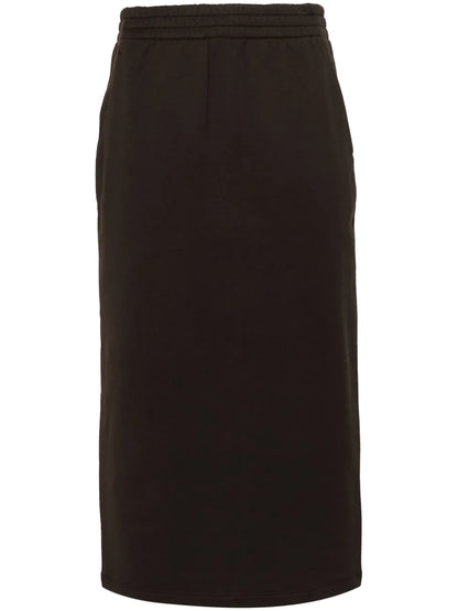 Cotton Jersey Midi Skirt