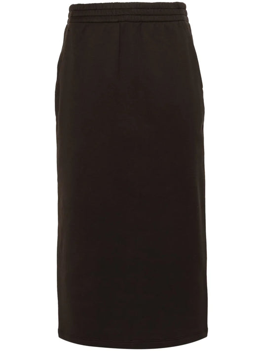 Cotton Jersey Midi Skirt