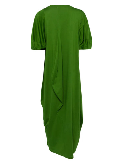 Crew-Neck Cotton Midi Dress