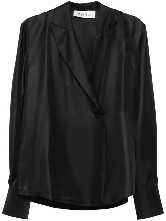 Asymmetric-Lapels Blouse
