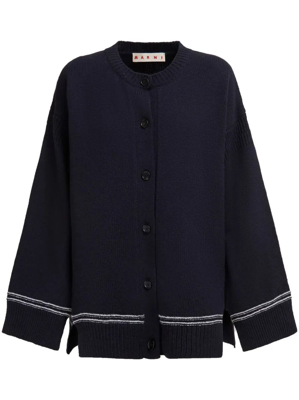 Intarsia-Knit Logo Cardigan