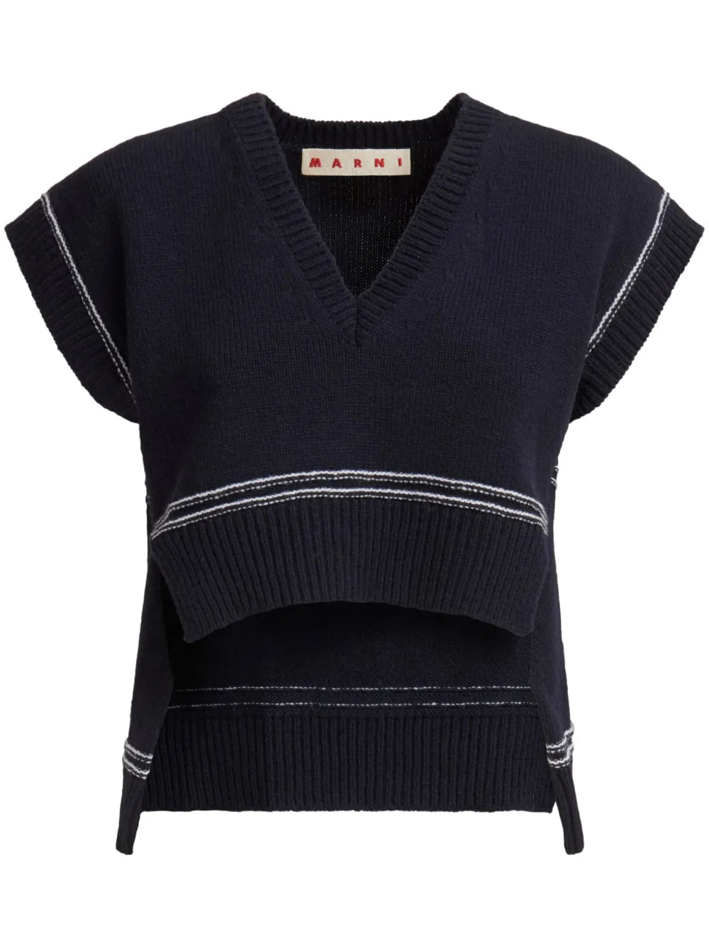 Intarsia-Knit Logo Vest