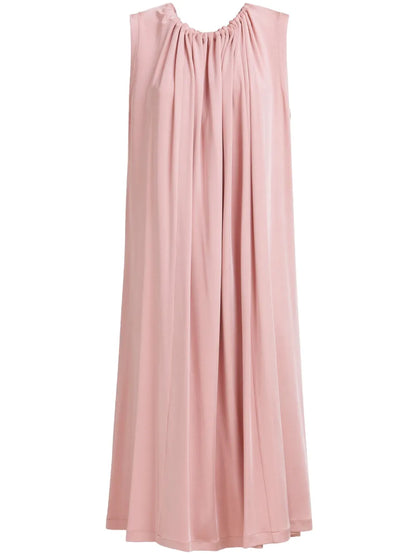 Draped Midi Shift Dress