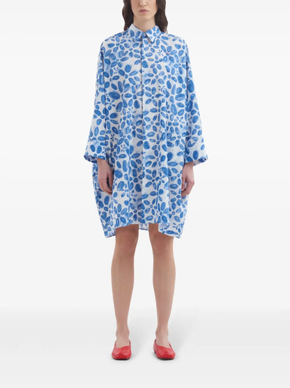 Floral-Print Shirt Dress