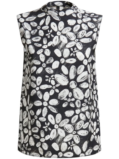 Floral-Print Sleeveless Top