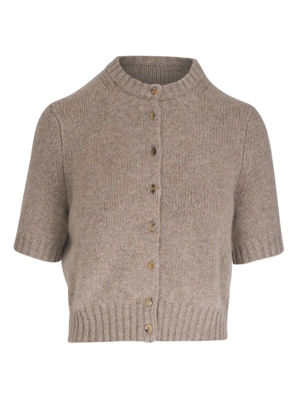 Short-Sleeve Cashmere-Blend Cardigan