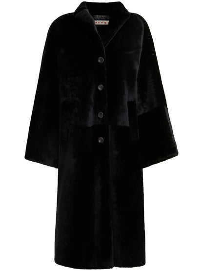 Single-Breasted Faux-Fur Coat