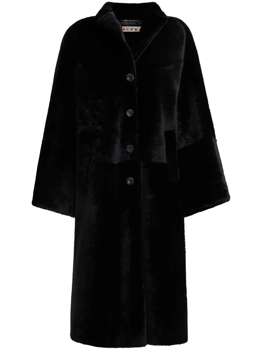 Single-Breasted Faux-Fur Coat