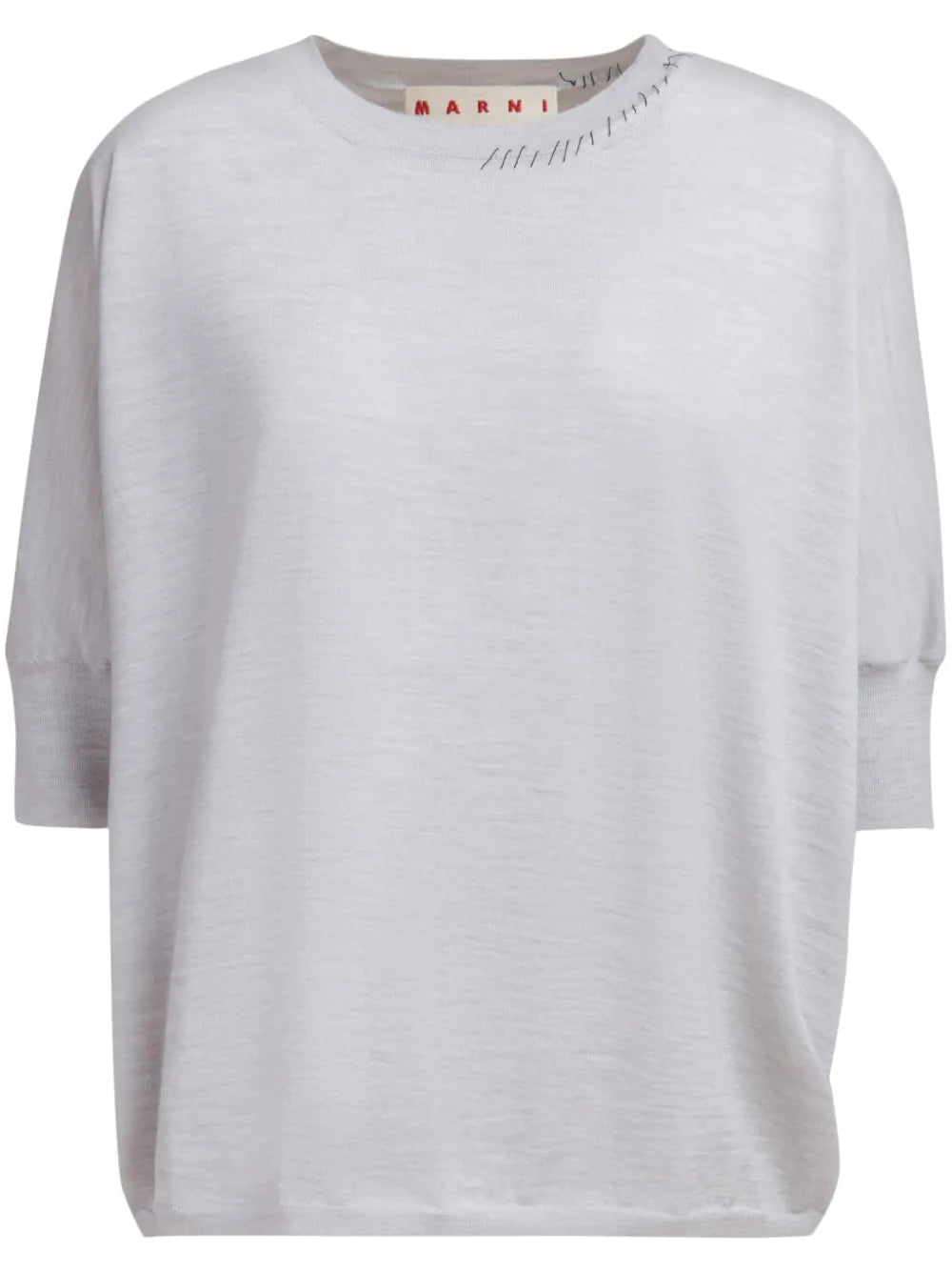 Decorative-Stitching Knitted Top
