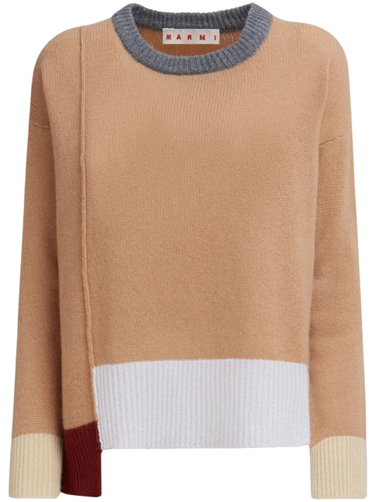 Colour-Block Cashmere Jumper